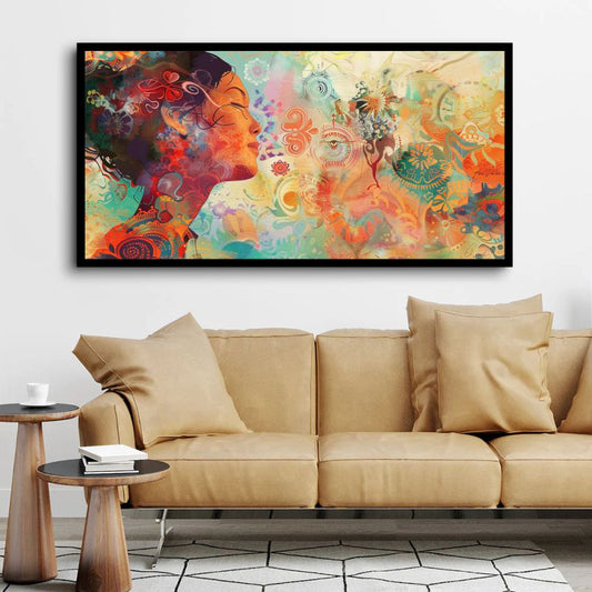 Abstract Figures in Motion: Wall Paintings by Creative Decor