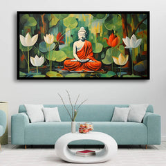 Serenity of Lord Buddha Wall Paintings by Creative Decor