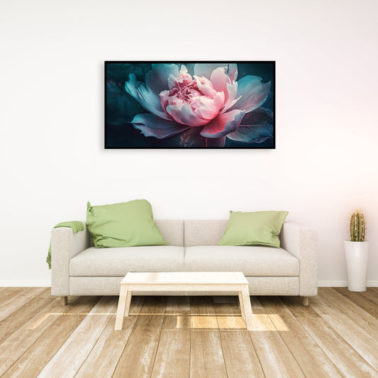 Creative Decor Pink Lotus Pond Wall Art | Serene Zen Decor