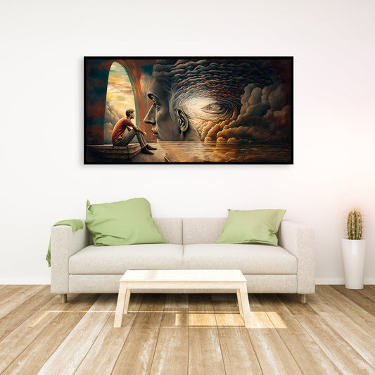 Creative Decor | Bridging the Gap Between Emotions and the Sky | A Portrait of a Man’s Struggle with Hypersensitivity | Wall Art