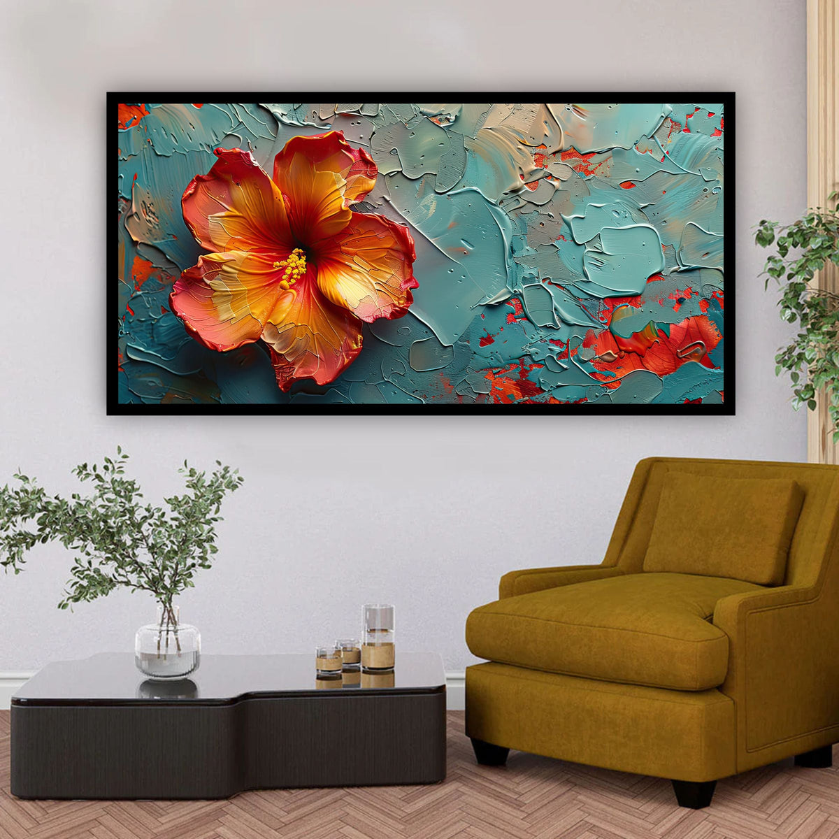 Botanical Floral Art for Wall | Flower Wall Painting