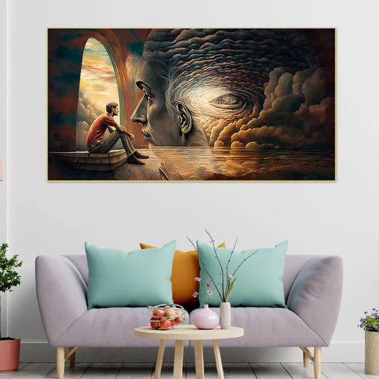 Creative Decor | Bridging the Gap Between Emotions and the Sky | A Portrait of a Man’s Struggle with Hypersensitivity | Wall Art