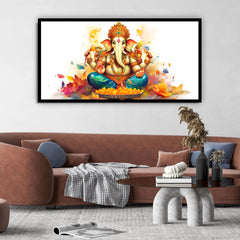 Bold & Beautiful | Ganesha Wall Art in Stunning Colors | Elevate Your Decor with Spiritual Energy"