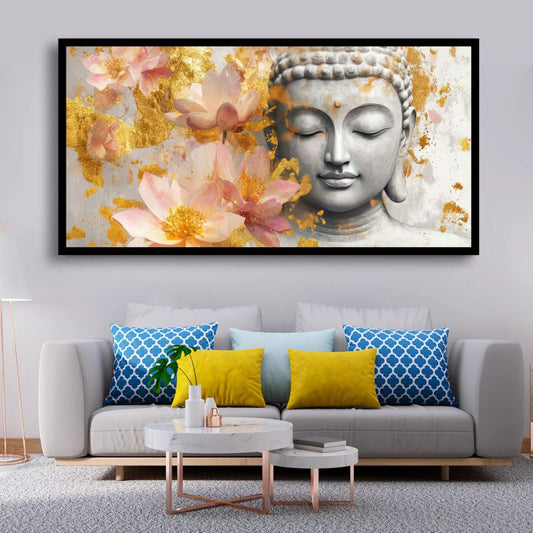 Serenity of Lord Buddha Wall Paintings by Creative Decor