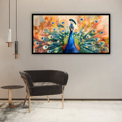 Peacock Tranquil Wall Painting | Elevate Your Interior by Creative Decor