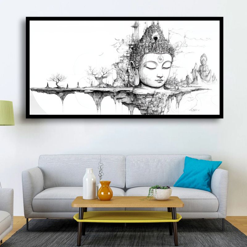 Serenity of Lord Buddha Wall Paintings by Creative Decor