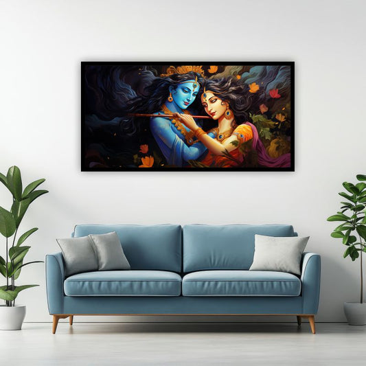 Radha Krishna Tranquil Wall Painting | Elevate Your Interior by Creative Decor