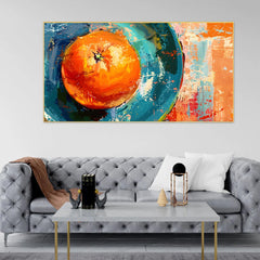 Modern Elegance | Orange Plate Art for Living Room, Bedroom & Office