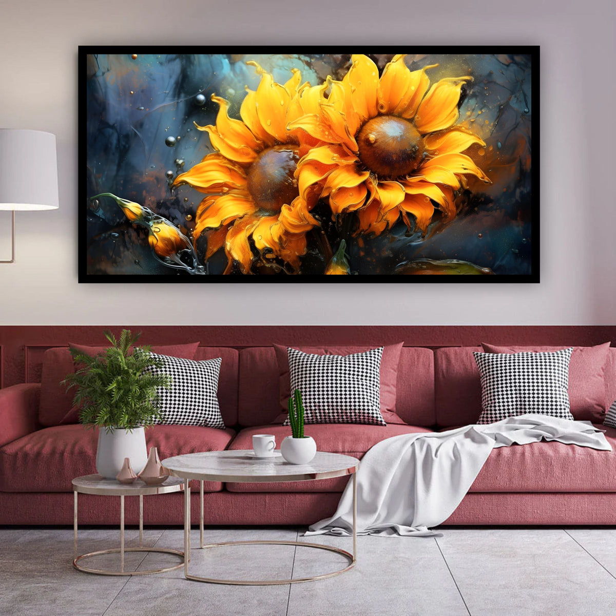 Bright Sunflower Flower Wall Art | Brighten Your Space