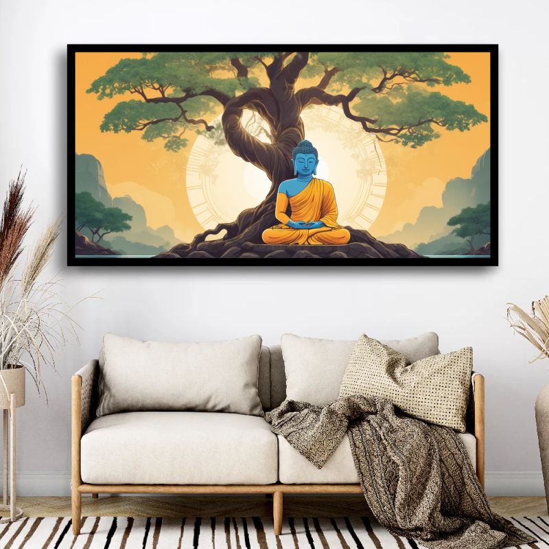 Serenity of Lord Buddha Wall Paintings by Creative Decor