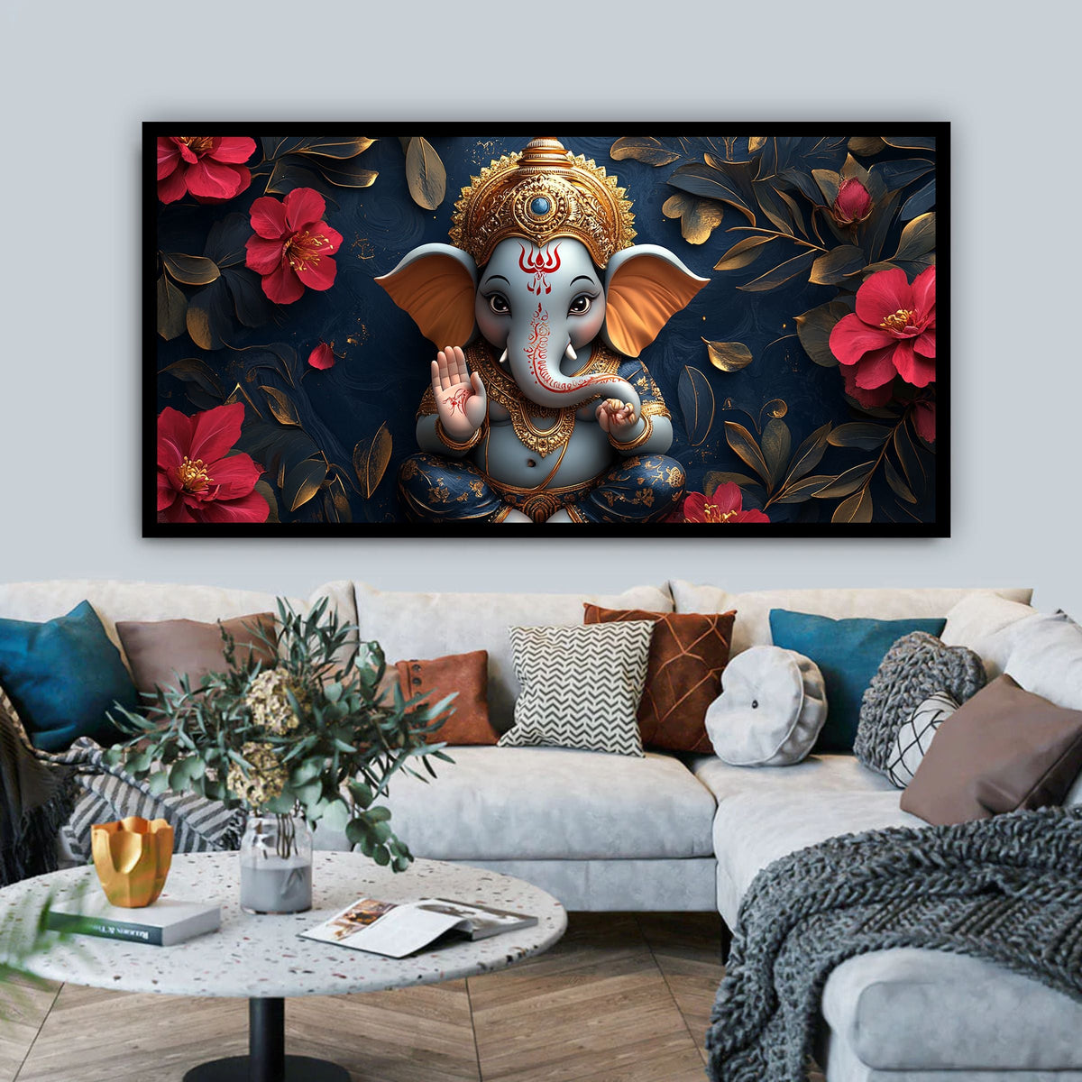 Serene Lord Ganesha Painting | Add Tranquility to Your Home by Creative Decor