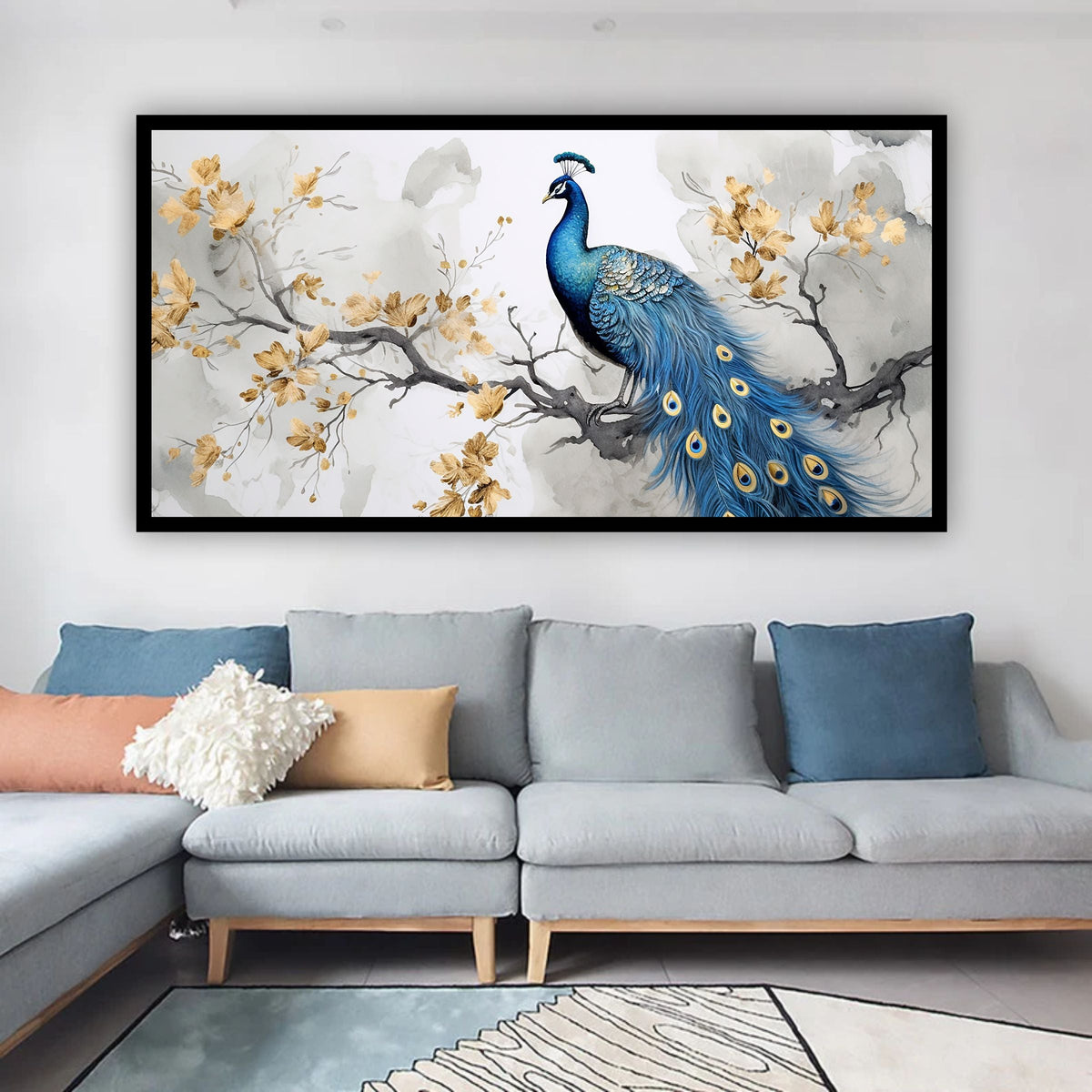 Peacock Spiritual Wall Painting | Perfect Home Decor by Creative Decor