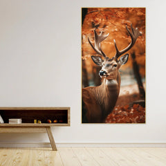 Creative Decor Realistic Deer with Nature Canvas Wall Art | Tranquil Wildlife Scenery for Home & Office Décor