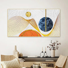 Creative Décor abstract-art-golden-wallpaper-carpet-banners-painting-fashion-modern-art-wall for Living Room, Bedroom, Office.