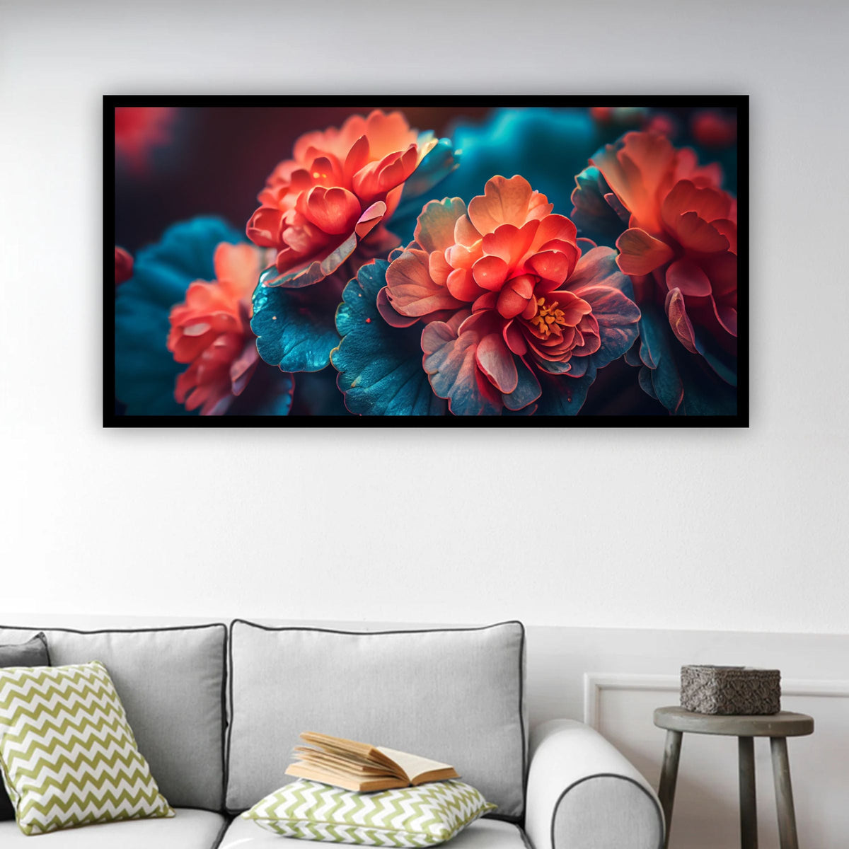 Modern Flower Wall Painting for Living Room