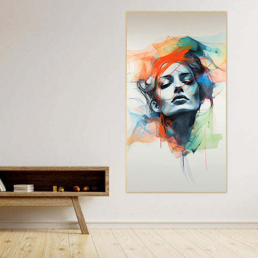 Creative Decor abstract-drawing-woman Canvas Wall Painting for Living Room, Bedroom, Office.