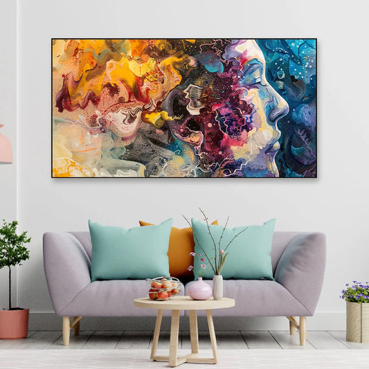 Colorful Essence | Vibrant Woman Wall Painting for Every Room