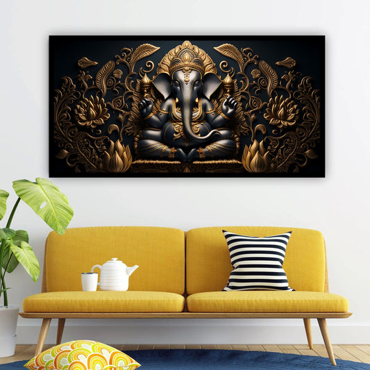 Decorative Lord Ganesha Painting | Zen Wall Art by Creative Decor