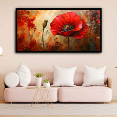 Elegant Floral Wall Art for Office & Living Room Decor | Modern Canvas Painting