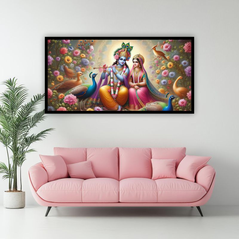 Radha Krishna Spiritual Wall Art | Uplift Your Decor with Creative Decor