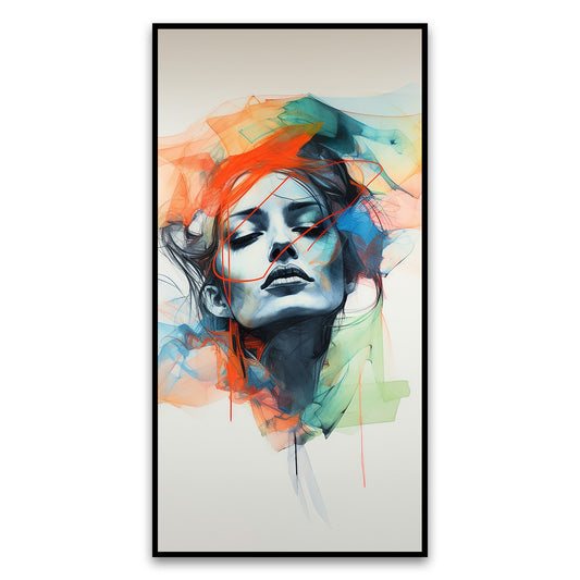 Creative Decor abstract-drawing-woman Canvas Wall Painting for Living Room, Bedroom, Office.