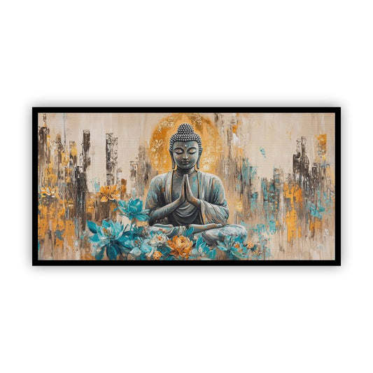 Elegant Gautam Buddha Wall Painting | Peaceful Home Decor Art