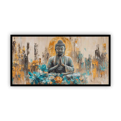 Elegant Gautam Buddha Wall Painting | Peaceful Home Decor Art