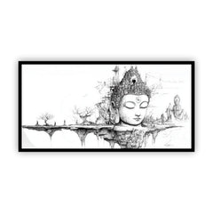 Serenity of Lord Buddha Wall Paintings by Creative Decor