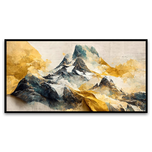 Stunning Watercolor Mountain Landscape Canvas Art | Minimalist Design