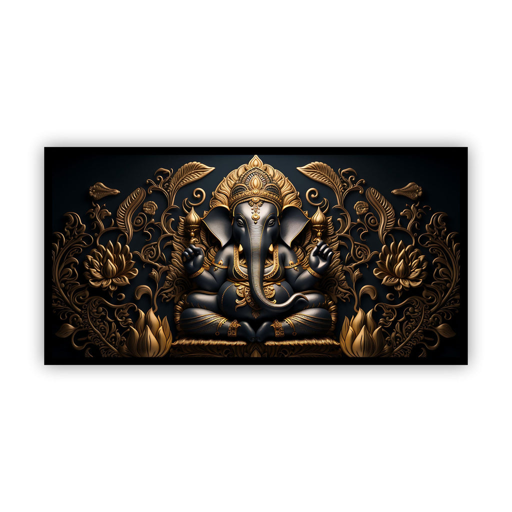 Decorative Lord Ganesha Painting | Zen Wall Art by Creative Decor