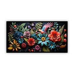 Handcrafted Flower Wall Painting | Artistic Home Accent