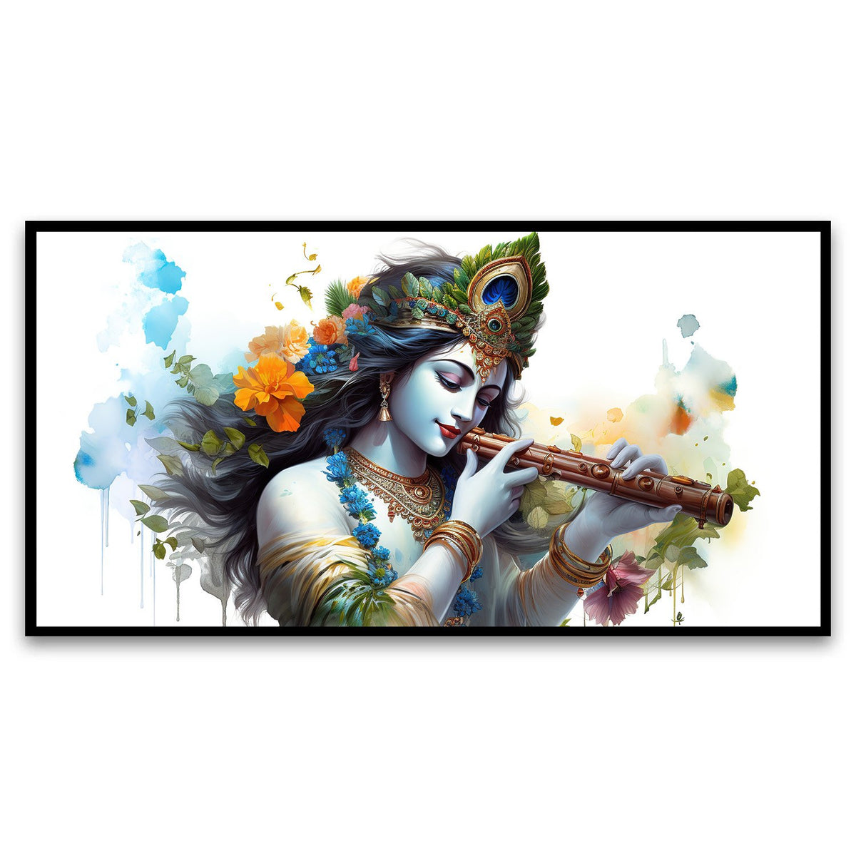 Enchanting Krishna | Beautiful Canvas Wall Painting for Every Room