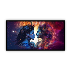 Creative Decor Radha Krishna Painting | Spiritual Wall Art for Meditation Spaces | Enhance Calm & Serenity