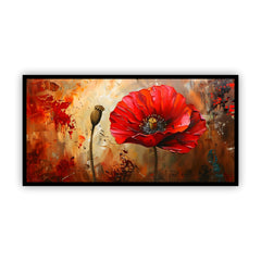 Elegant Floral Wall Art for Office & Living Room Decor | Modern Canvas Painting