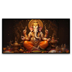 The Essence of Ganesha | A Beautiful Canvas Painting to Enrich Your Living Space | Canvas Wall Painting for Living Room, Bedroom, Office.