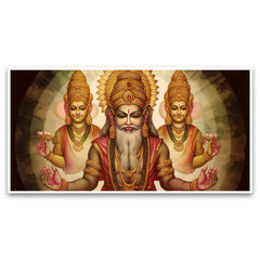 Divine Brahma Wall Painting | Enhance Your Space with Spiritual Art