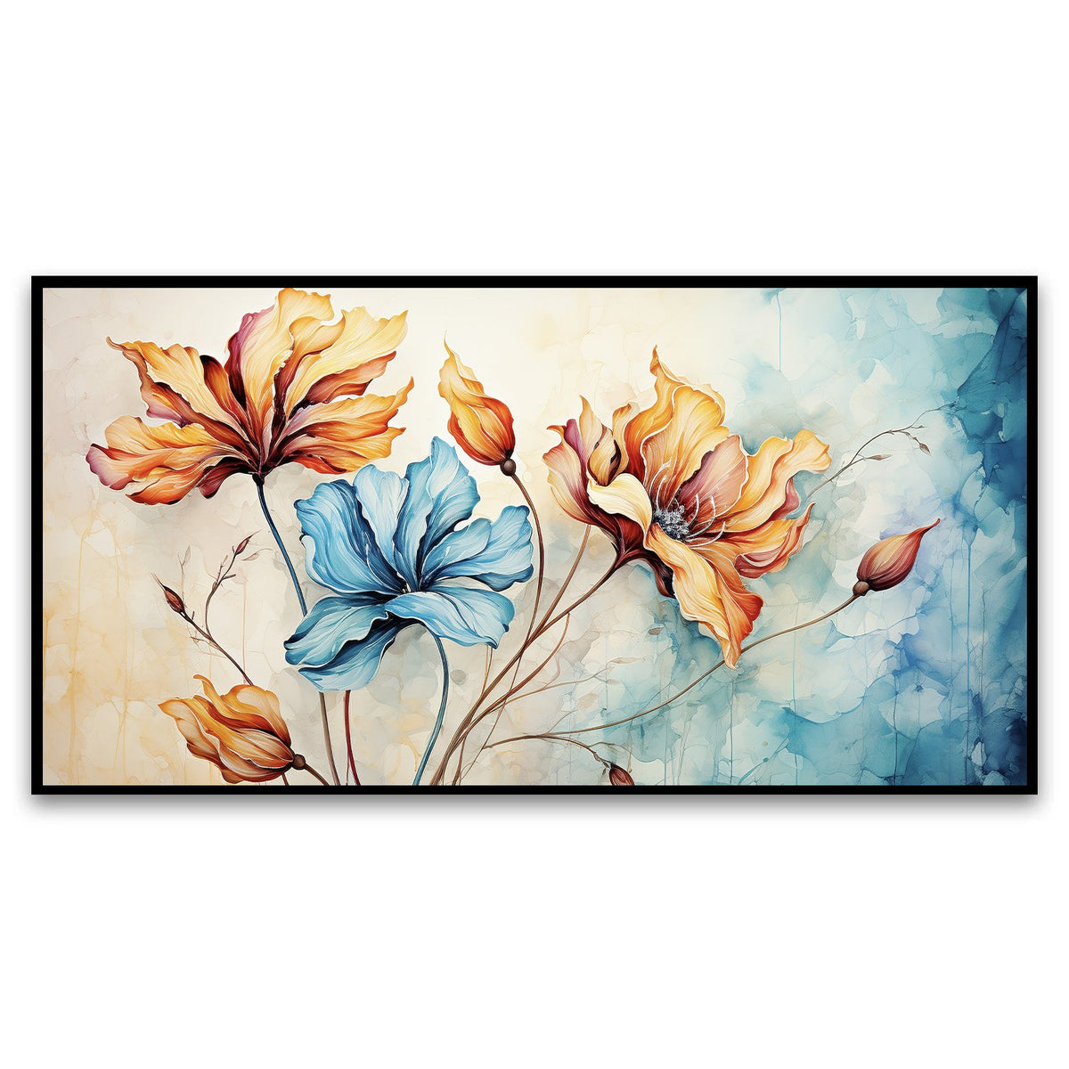 Vibrant Floral Art for Living Spaces | Transform Your Space with a Lush Floral Background That Invites Tranquility and JoY | Wallpaper