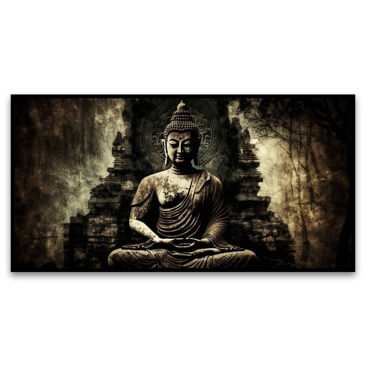 Creative Decor buddha-statue Canvas Wall Painting for Living Room, Bedroom, Office.