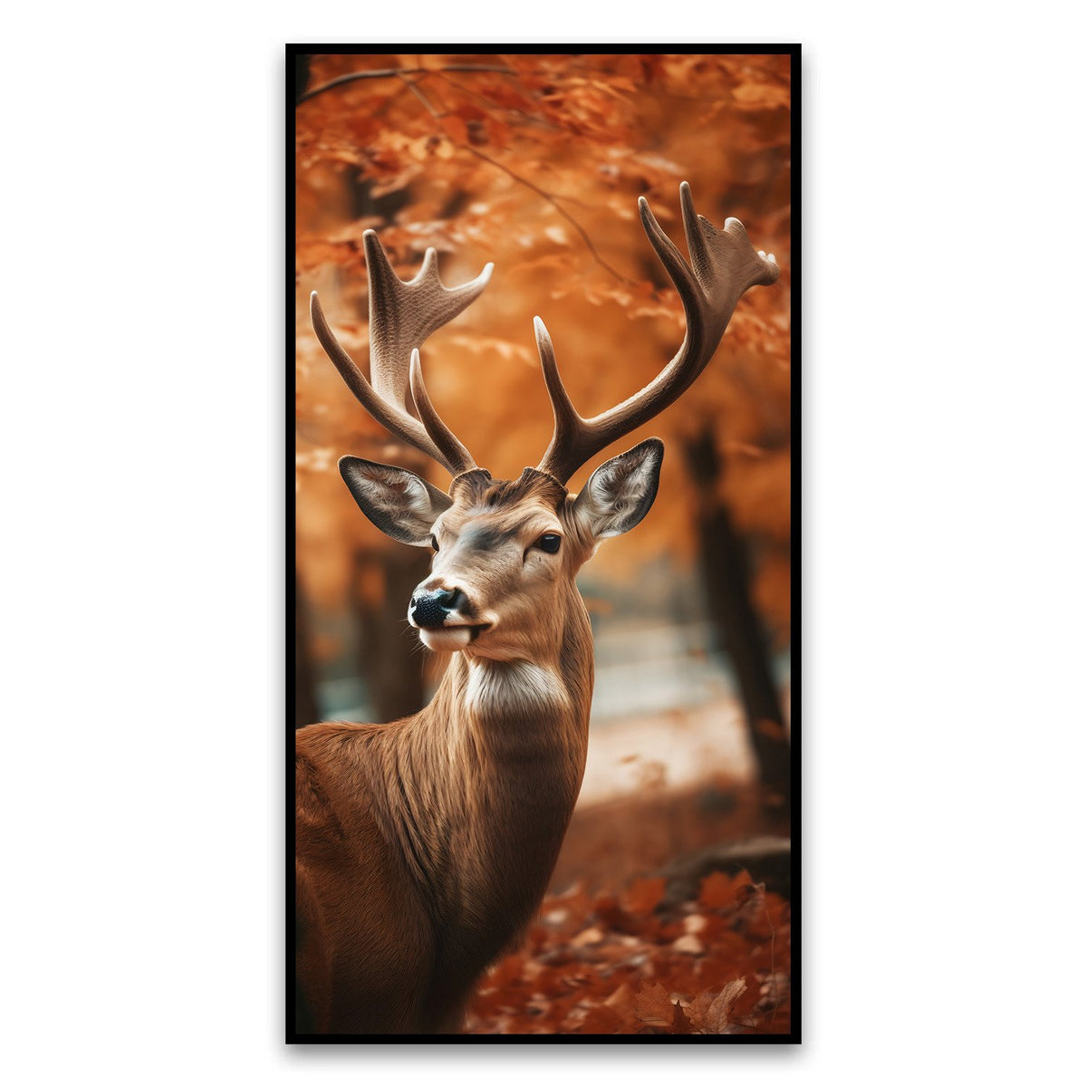 Creative Decor Realistic Deer with Nature Canvas Wall Art | Tranquil Wildlife Scenery for Home & Office Décor