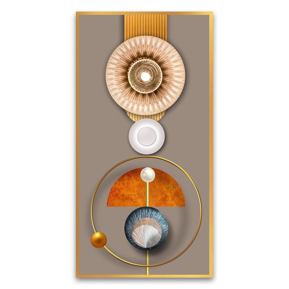 Creative Decor abstract-geometry-stereo-color-piece-porch-golden-background-fashion-modern-art-wall for Living Room, Bedroom, Office.