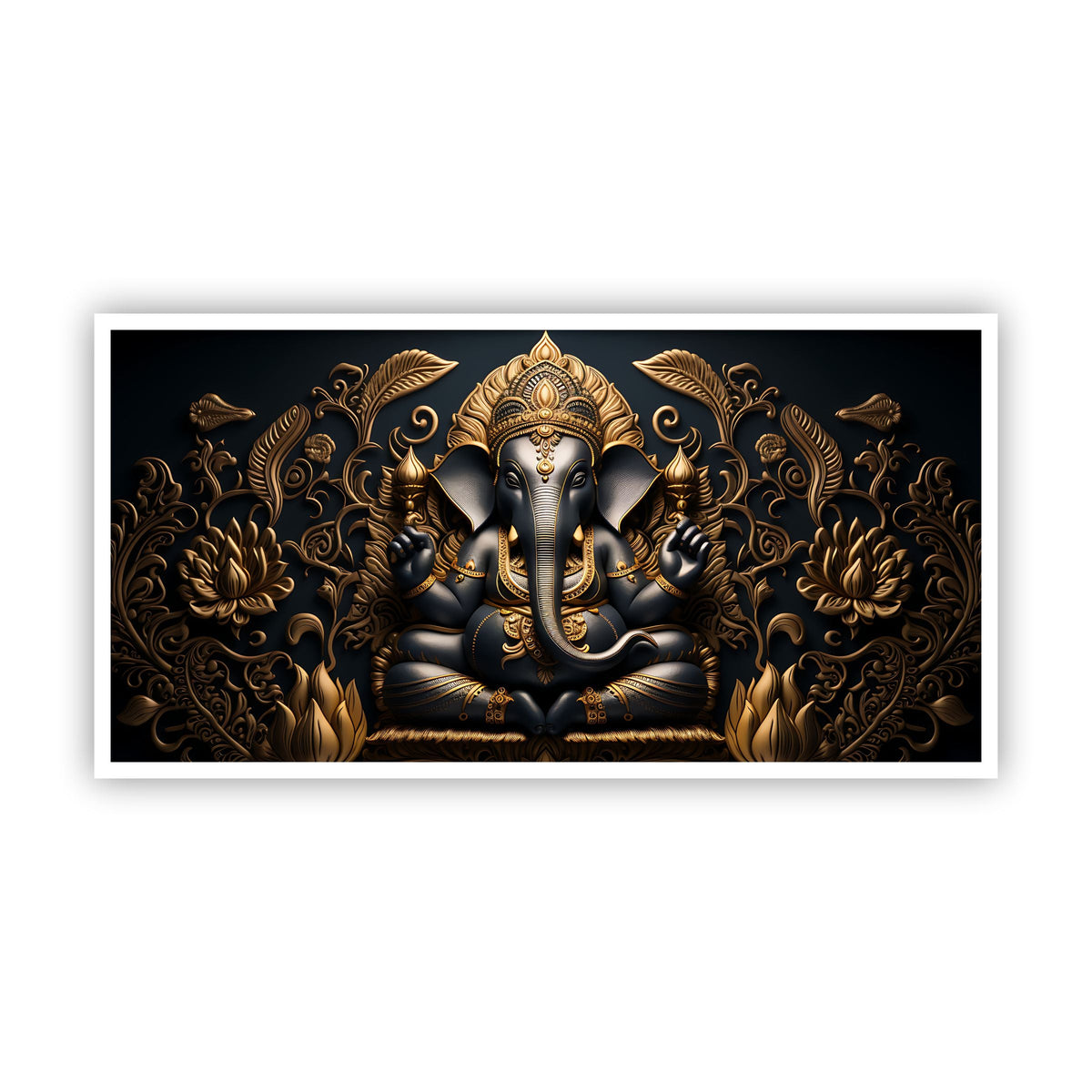 Decorative Lord Ganesha Painting | Zen Wall Art by Creative Decor