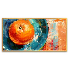 Modern Elegance | Orange Plate Art for Living Room, Bedroom & Office