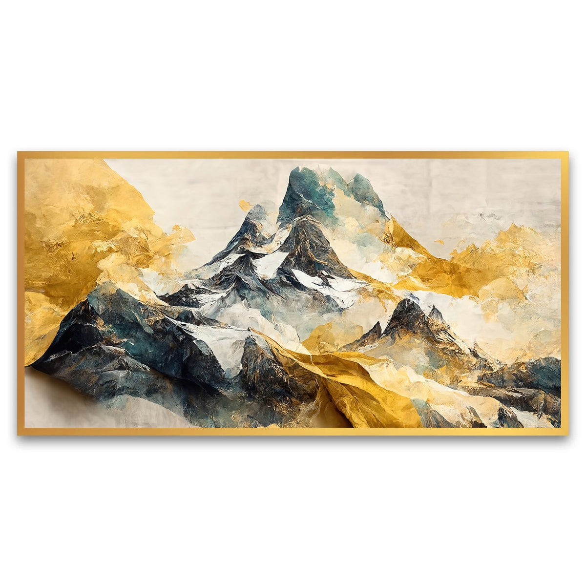 Stunning Watercolor Mountain Landscape Canvas Art | Minimalist Design