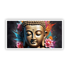 Elegant Gautam Buddha Tranquil Wall Painting | Serene Zen Art for Home Décor