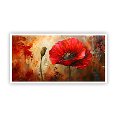 Elegant Floral Wall Art for Office & Living Room Decor | Modern Canvas Painting