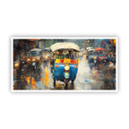 Beautiful Street Road Painting in Rain | Atmospheric Urban Landscape Wall Art
