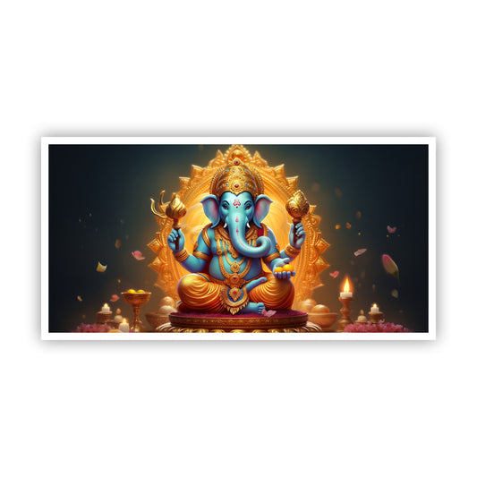 Creative Decor | Calm Your Space with Our Gold Ganesha Artwork