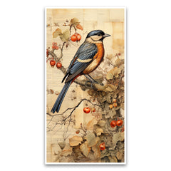 A Joyful Celebration of Nature’s Beauty | Colorful Bird | Canvas Wall Painting for Living Room, Bedroom , and Office.