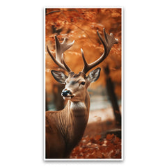 Creative Decor Realistic Deer with Nature Canvas Wall Art | Tranquil Wildlife Scenery for Home & Office Décor