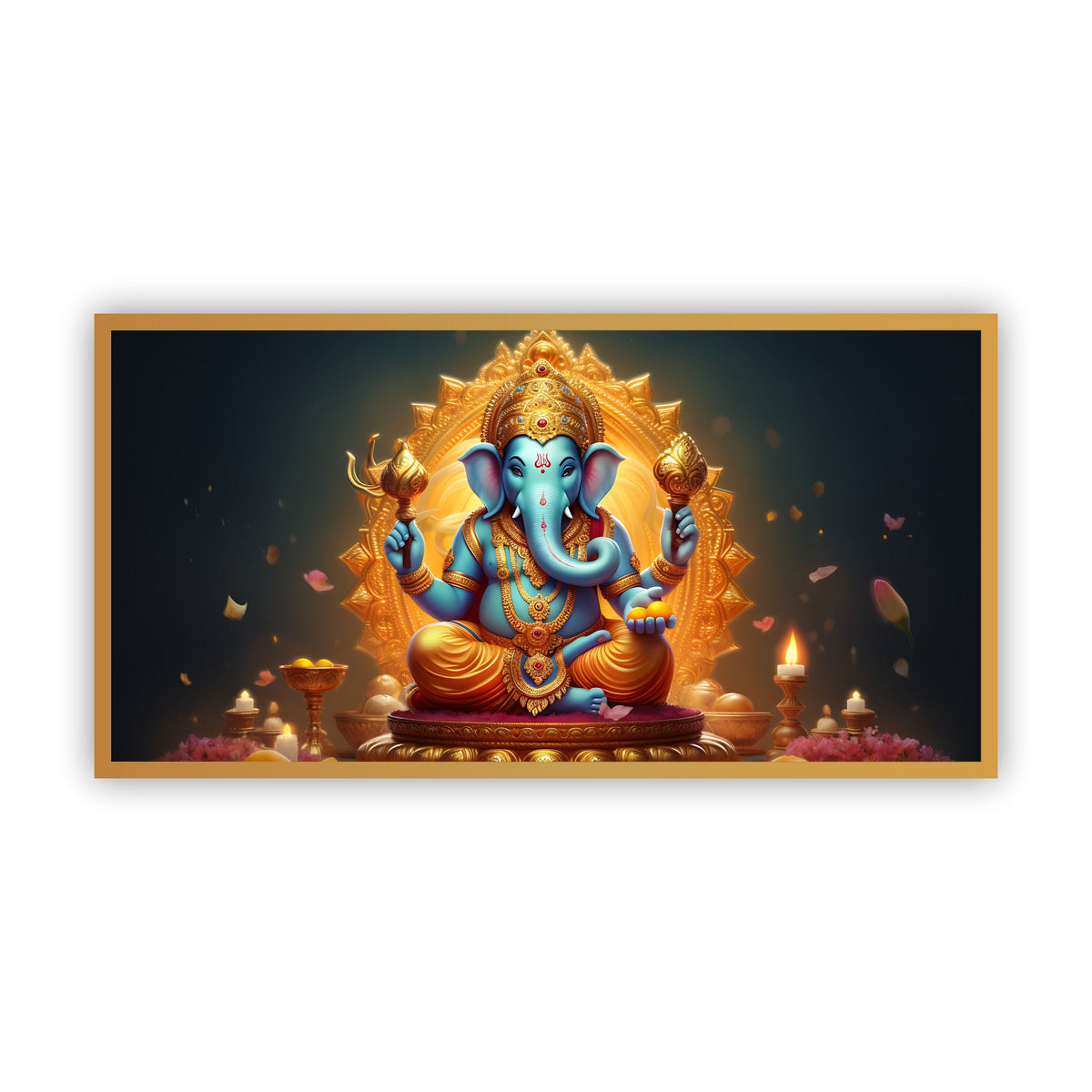 Creative Decor | Calm Your Space with Our Gold Ganesha Artwork